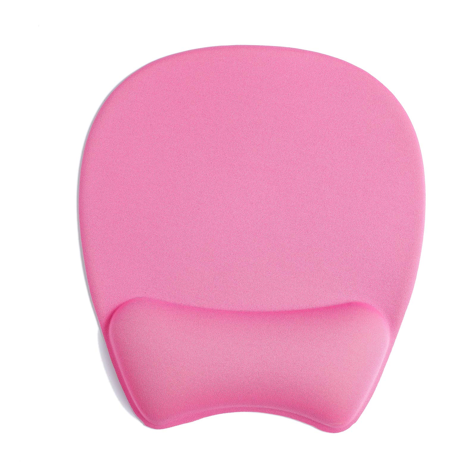 Ergonomic Gaming Office Mouse Pad with Wrist Support Mousepad - Non-Slip Mousepad Rubber Base - Mouse Pad Gaming Rubber Base for Laptop Computer (Pink)