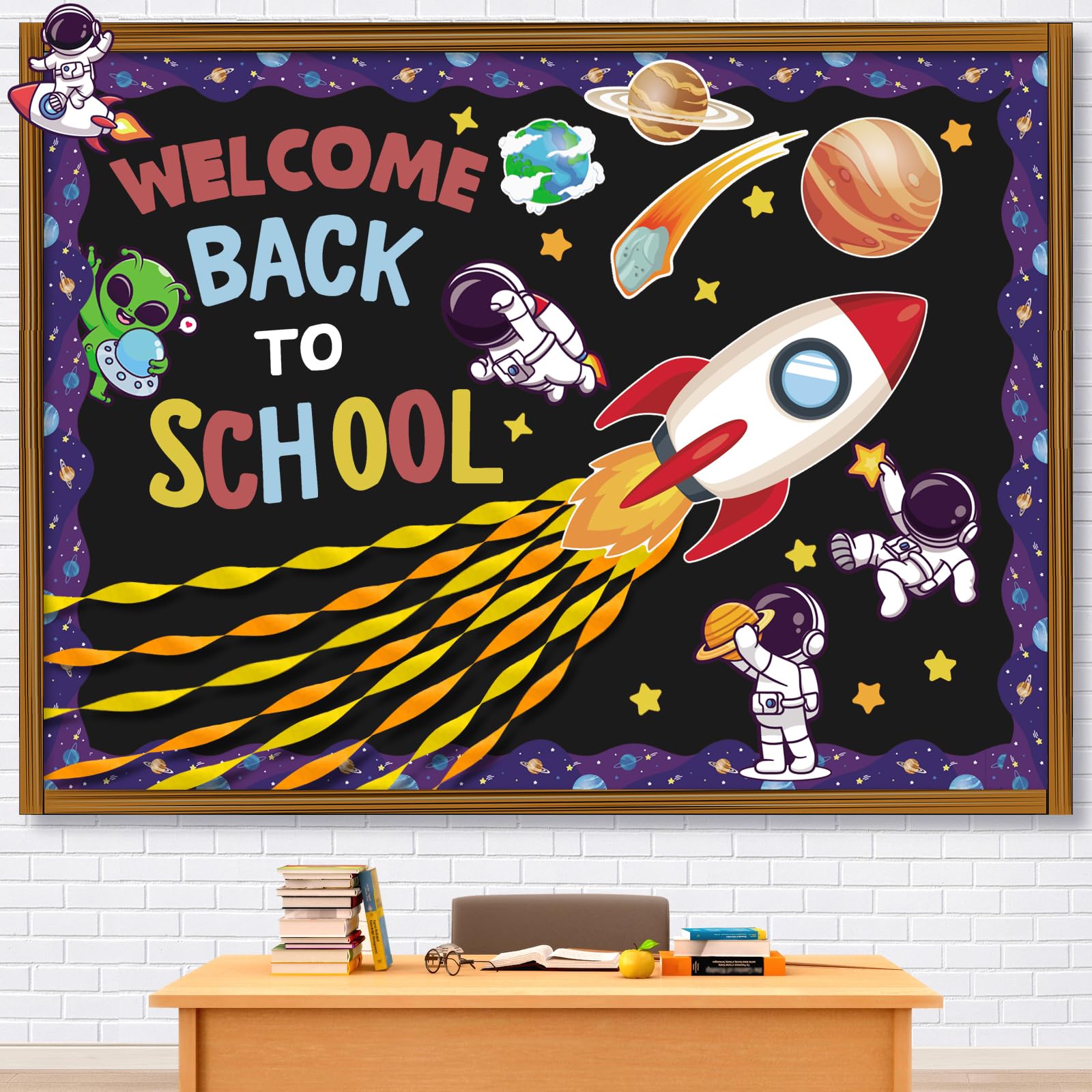 Bulletin Board Decorations Outer Space Bulletin Board Set Reach For The ...