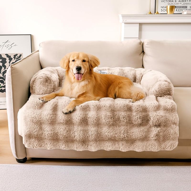 Tapete para Sofá e Cama para Cães FUNNY FUZZY em Tecido Fuzzy Lavável 94 x 79 x 14 cm