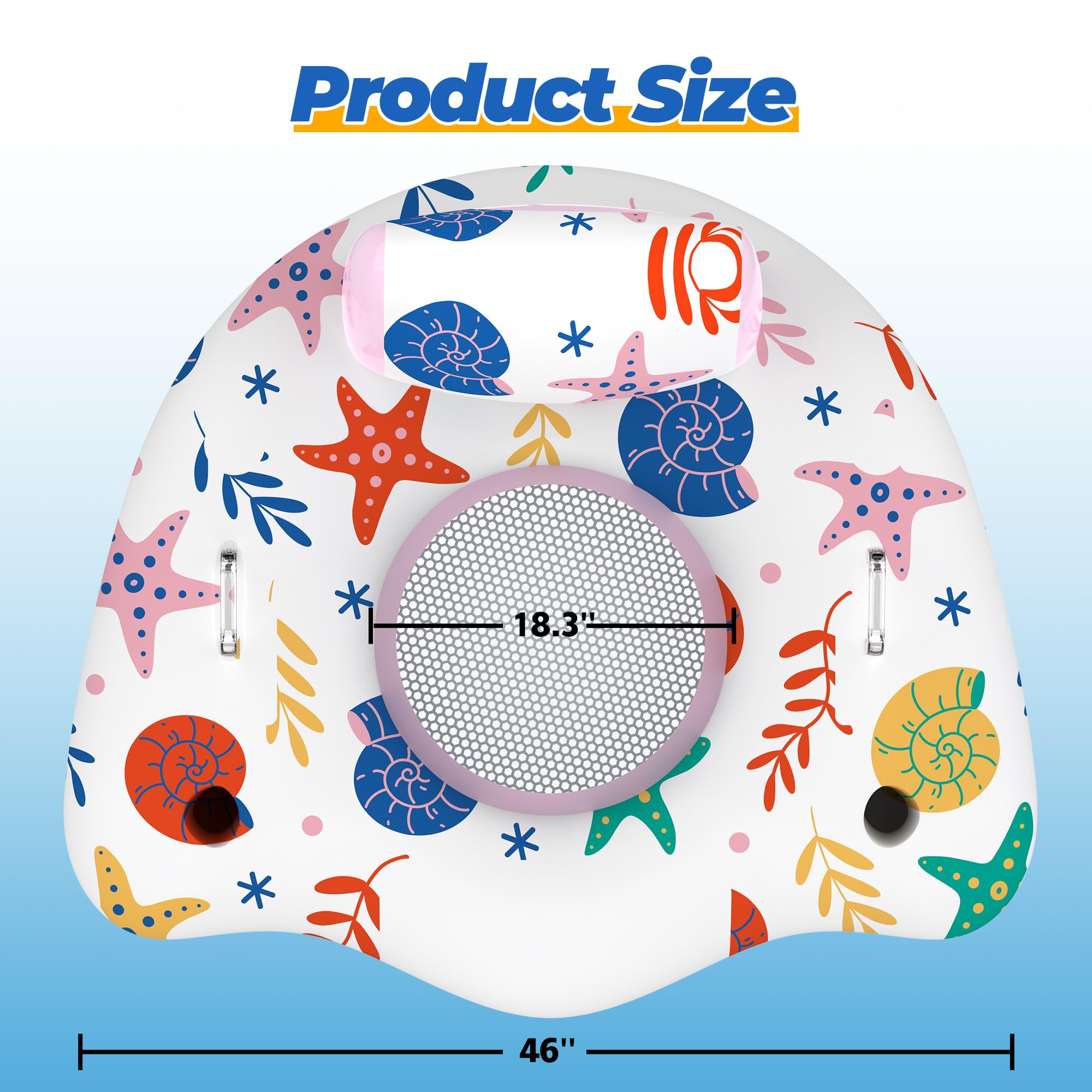 CACSPS Sillas flotadoras de piscina para adultos, (rosa, 2 paquetes)
