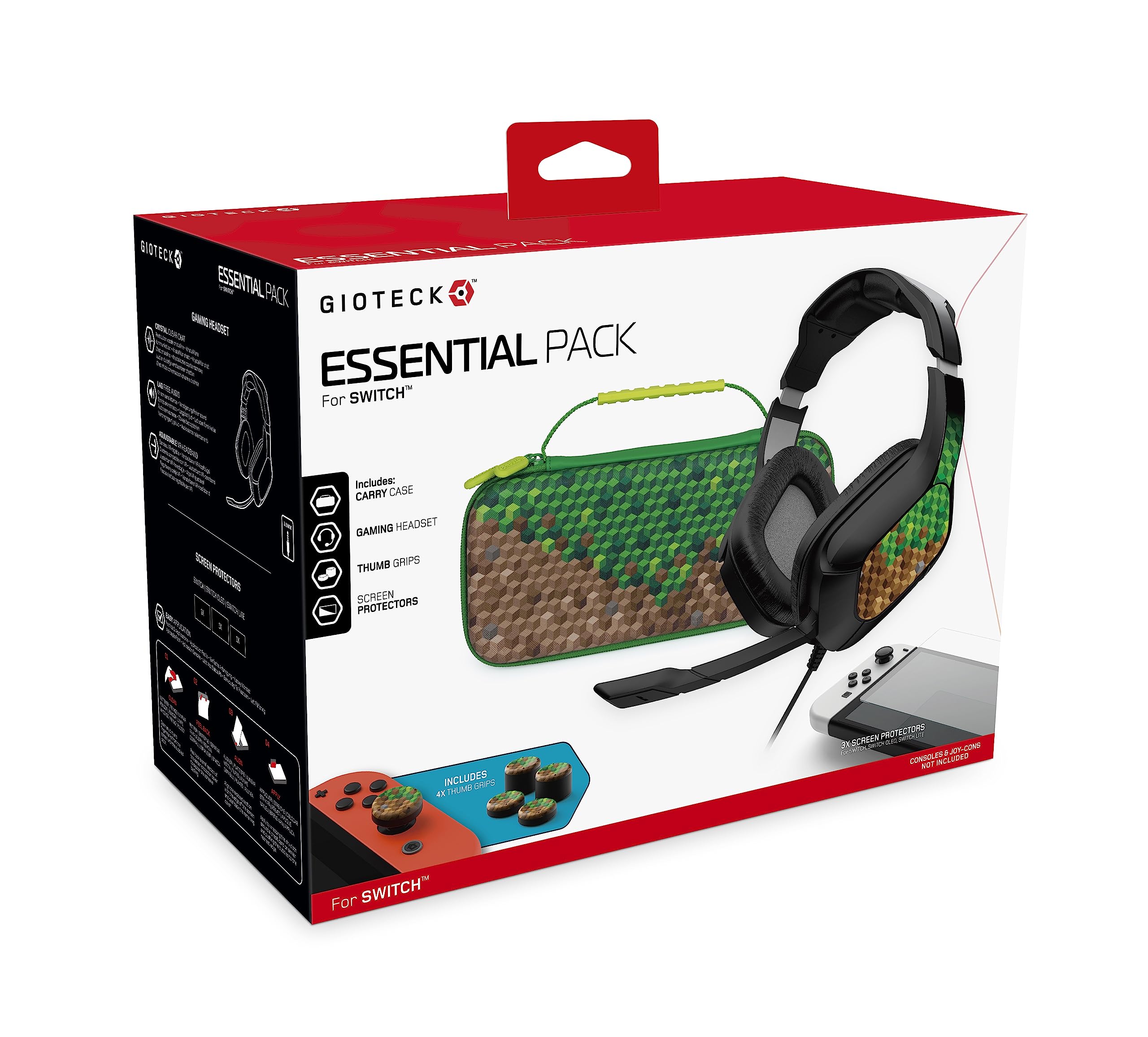 Gioteck Freemode - Essential Pack for Nintendo Switch, Switch Lite, Switch OLED (Cube)