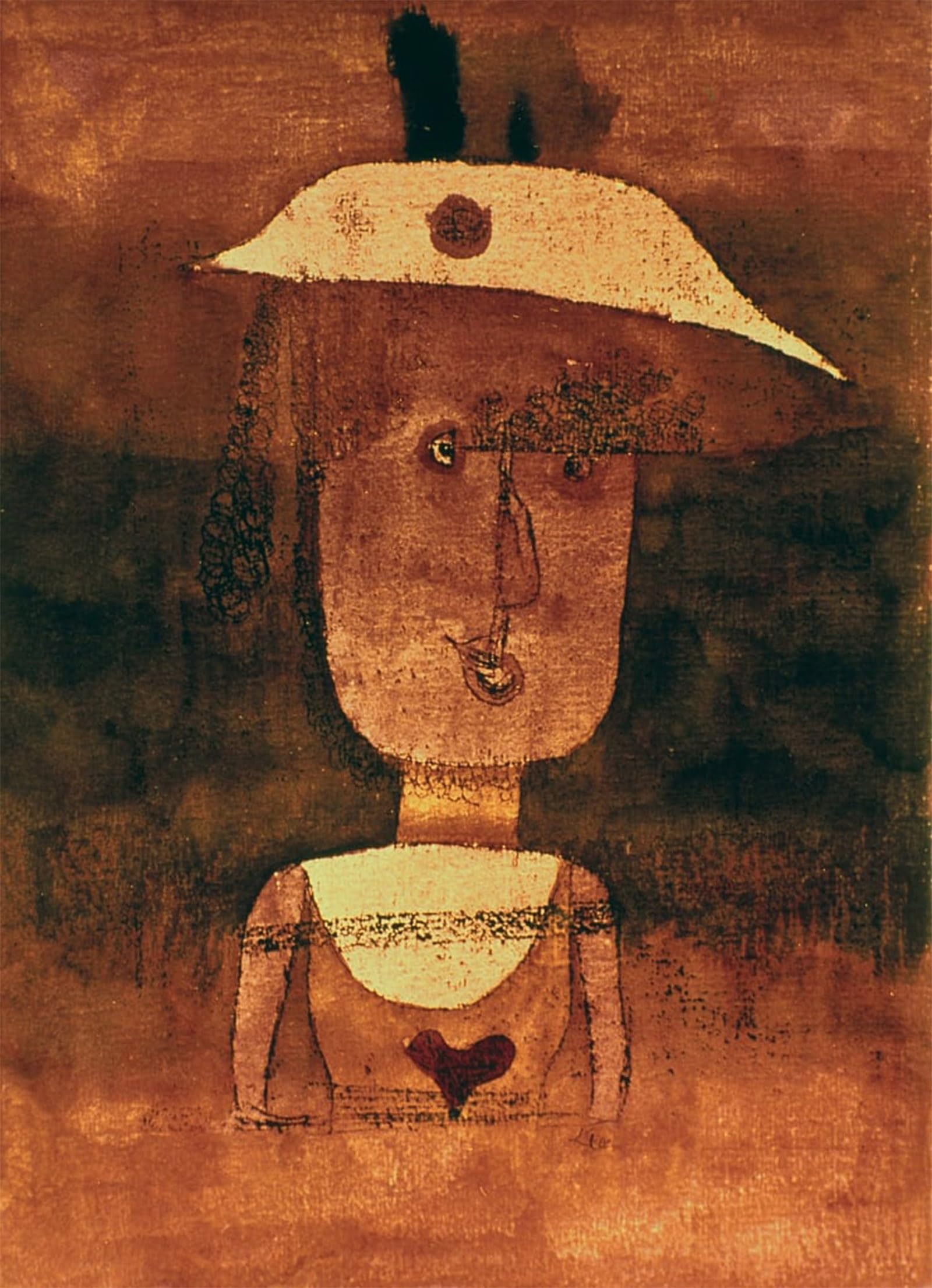 POSTERIIk Vintage Art Print Images Pictures Print Portrait of Mrs. in the South by Paul Klee Modern Colour Posters for Office Home Decor 60x90cm