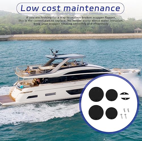 Miniatura 7 de Alocs Kit de reparación de aletas de barco de repuesto para TH Mar-ine - Aletas de 1 12 pulgadas y 1 34 pulgadas para barcos de acero inoxidable y