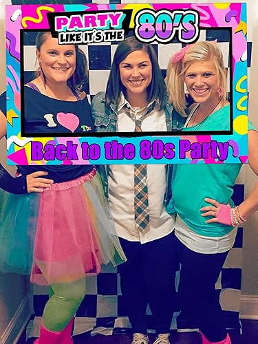 Miniatura 6 de JeVenis Marco de cabina de fotos de los años 80, accesorios para cabina de fotos de los años 80, decoraciones de los años 80, fiesta de los 80,