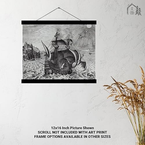 Miniatura 4 de Cabina perdida armado tres maestros con Dédalo e Ícaro de Pieter Bruegel  Impresión sin marco  Reproducción de pinturas de obras de arte finas