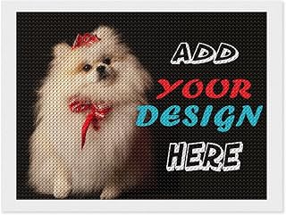 Hoxekle Custom Round Drill Diamond Painting Kits with Photo Logo Text Personalized Paint by Numbers Waterproof Not Fading Diamond Art for Adults Friends Family Mother's Day Wedding Birthday (12"×16")