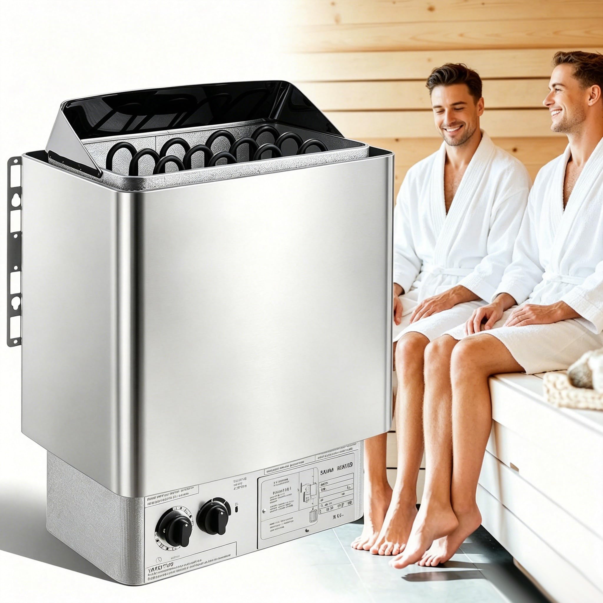 Calentador de sauna para ambientes de 2 a 9 metros cuadrados con mandos digitales