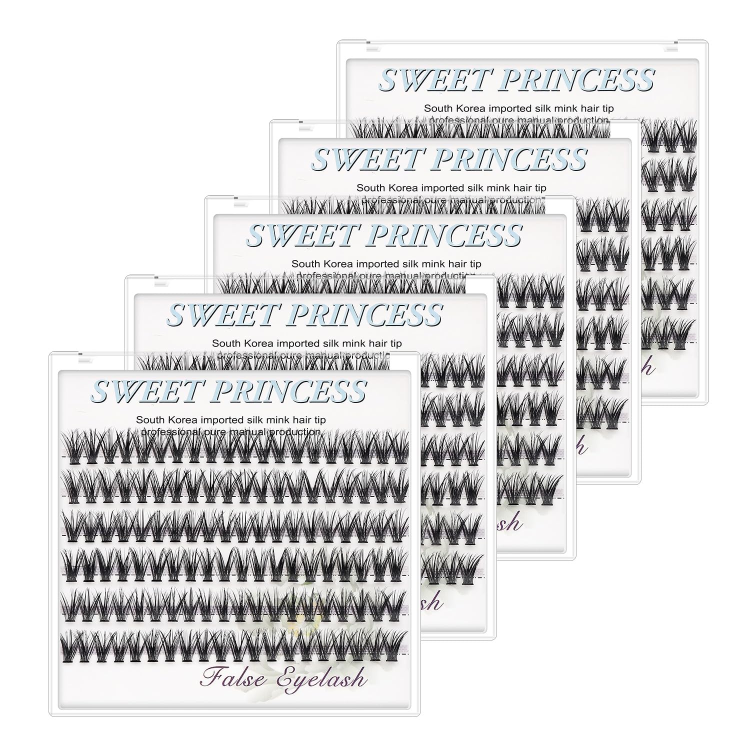 Bodemrincer 20 Root Thickness 0.07mm C Curl 8-10-12-14-16mm MIX 7D/10/12/20/30/40/50/60D 3D Individual Eyelashes Extension Soft Black Fake False Eye Lashes Tools (5 PACKS-11MM)