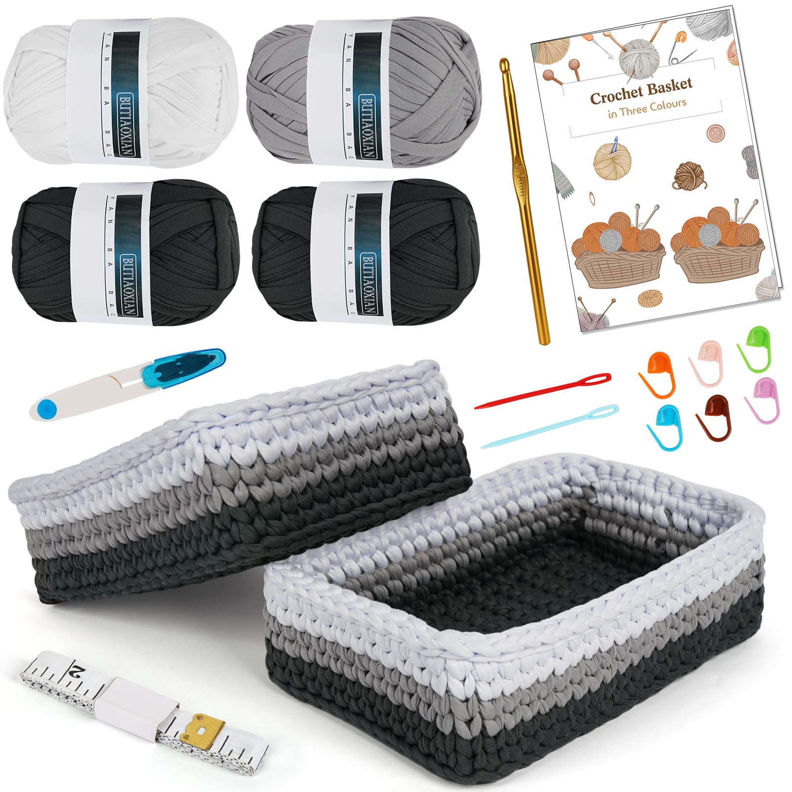 ZgoEC Häkelset für Anfänger, Square Crochet Set mit Video un