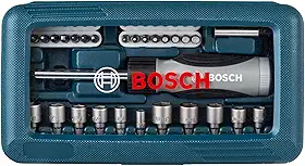 Bosch Kit de Pontas e Soquetes para parafusar com 46 peças