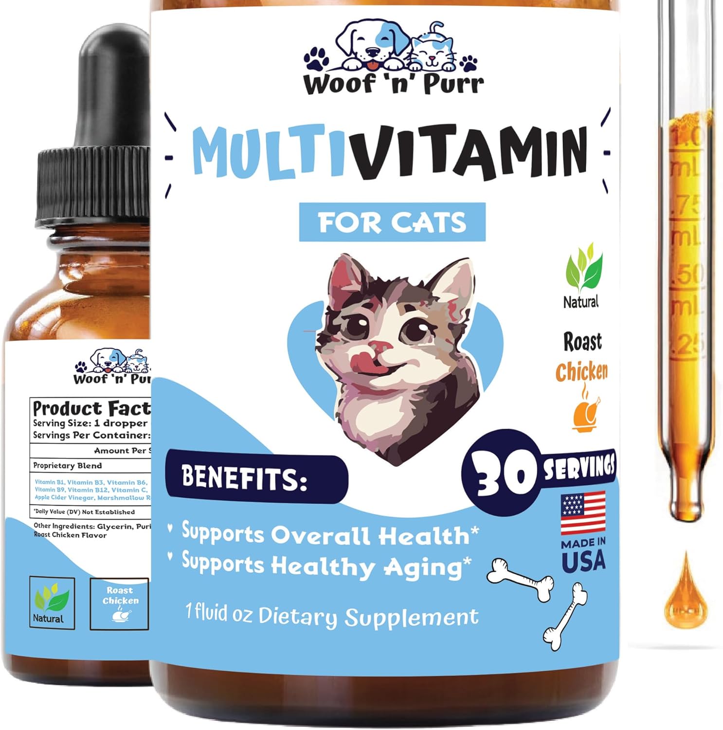 Cat Multivitamin Promotes Healthy Skin & Coat, Joint