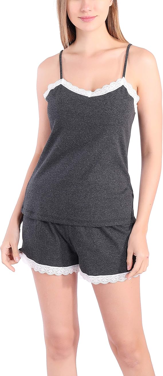 MoFiz Damen Schlafanzug Kurz - Modal Pyjama Set Für Sommer