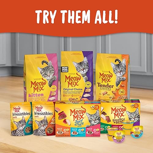 Miniatura 7 de Meow Mix Irresistibles - Golosinas para gatos, suaves con pollo de carne blanca, bolsa de 12 onzas (paquete de 5)