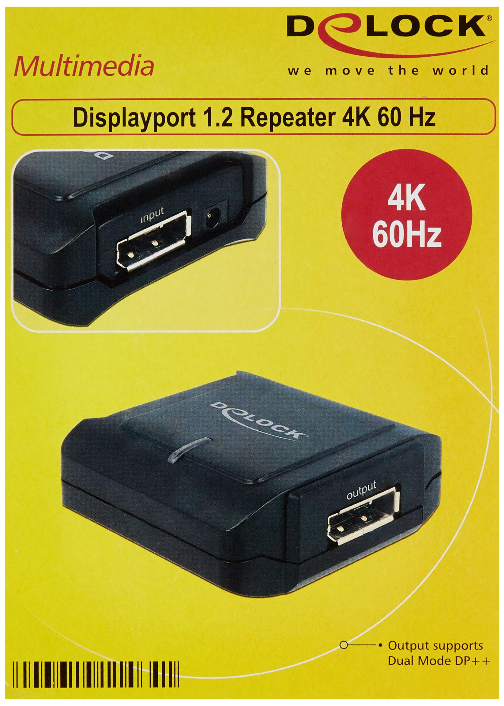 DeLOCK 11464 cavo di interfaccia e adattatore Displayport 20 pin, DC 5V Displayport 20 pin Nero
