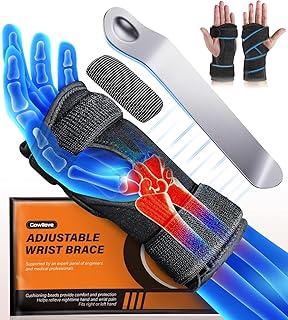 Carpal Tunnel Wrist Brace with Magnetic Therapy Pad, Extra-Long Adjustable Strap Wrist Support Splint Fits Both Left and Right Hands, Hand Brace Night Support for Arthritis Tendonitis Pain Relief