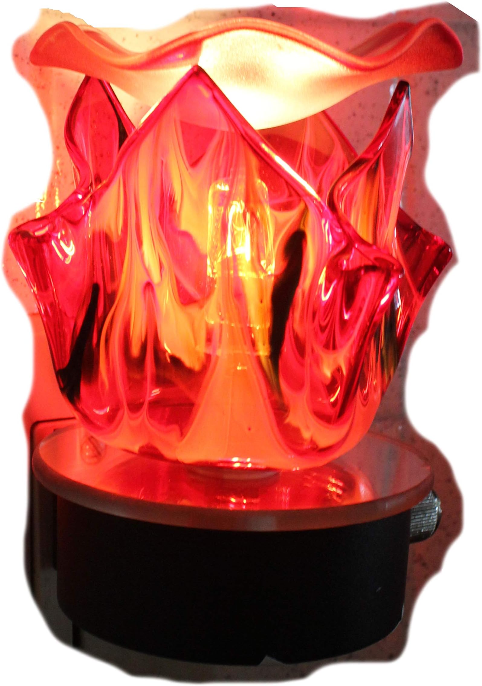 Electric oil warmer diffuser tart burner for fragrance scented perfume aroma oils and wax melts aromatherapy & air freshener (Red)