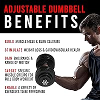 Vista 7 de CAP Barbell - Par de pesas ajustables de 52.5 libras con acabado cromado