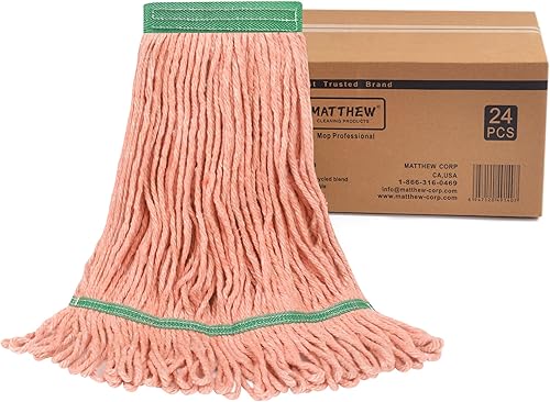 Miniatura 57 de Matthew Cleaning - Cabezal de trapeador de alta resistencia para limpieza general y de suelos, repuesto de cabezal de hilo de algodón azul