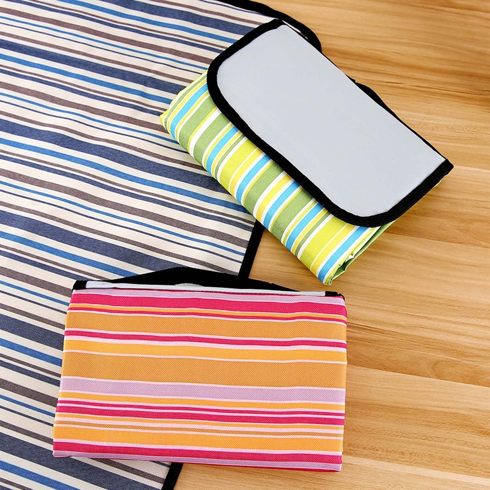 Tapis de Pique Nique, 150x200 CM Couverture Pique Niques Imperméable, Natte de Plage Nappe Picnic pour Extérieur Voyages Parc Jardin (Color : Green Stripe)