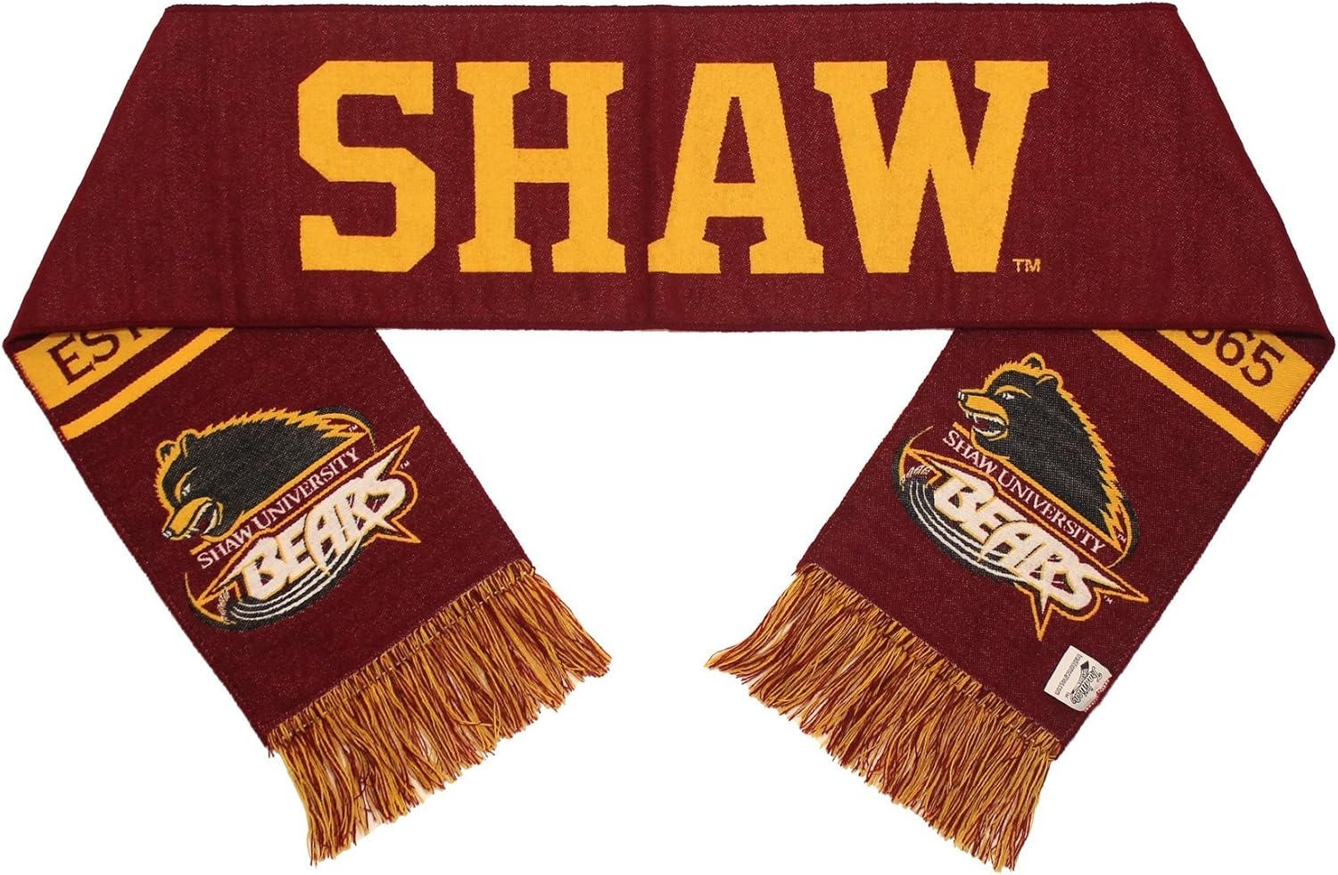 Tradition Scarves Shaw University Scarf - Shaw Bears Double Sided Woven