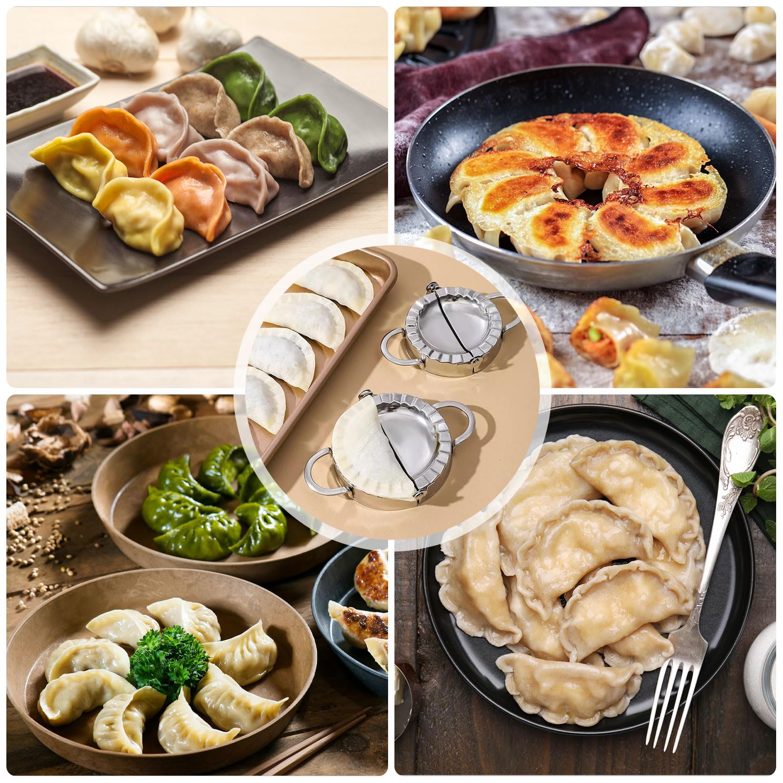 MumdoYAL 7 pezzi stampo per ravioli, dumpling maker, utensili da cucina
