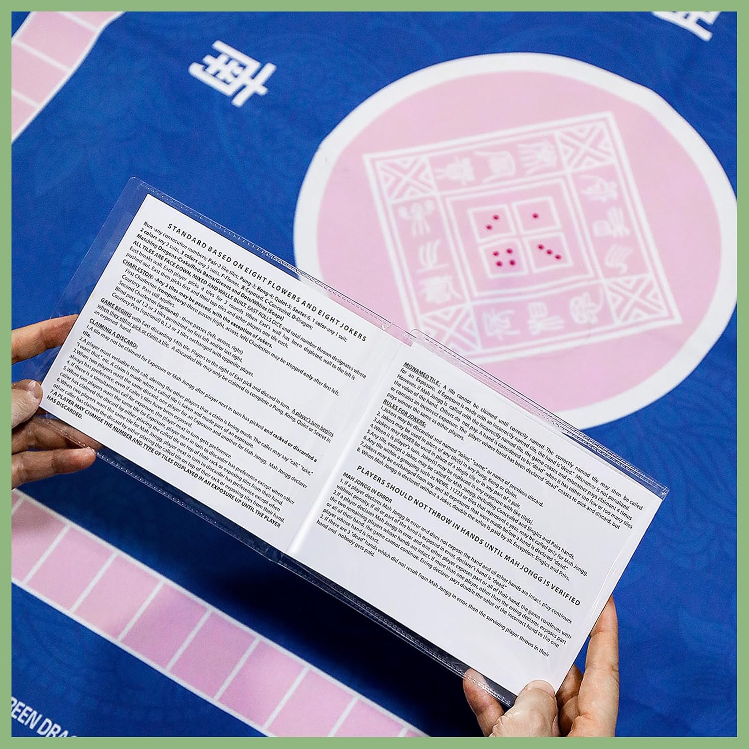 2025 Mahjong Card Sleeve, 2PCS Mahjong Card Protector Cover Clear Plastic Sleeves for Mah Jongg Scorecard Durable Mah Jong Gifts Suit for Large Print Size 6 1/8" x4 3/4"(80% Transparent)