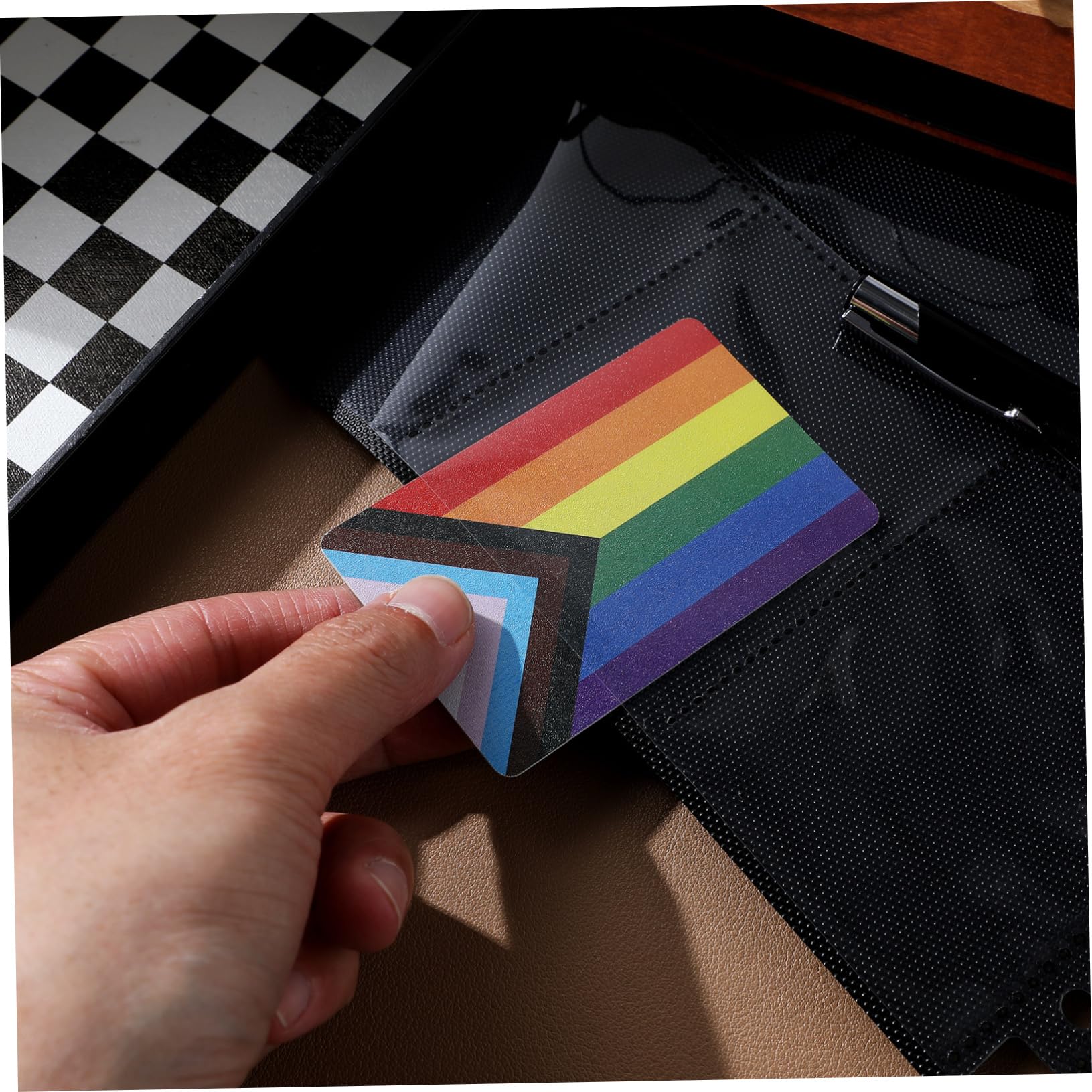 VICASKY Pagine per Raccoglitore Carte Giochi Nero in Pp 50 Fogli, 11 Fori e 18 Tasche Doppio Lato, Compatte e Portatili, per Collezione e Protezione Carte