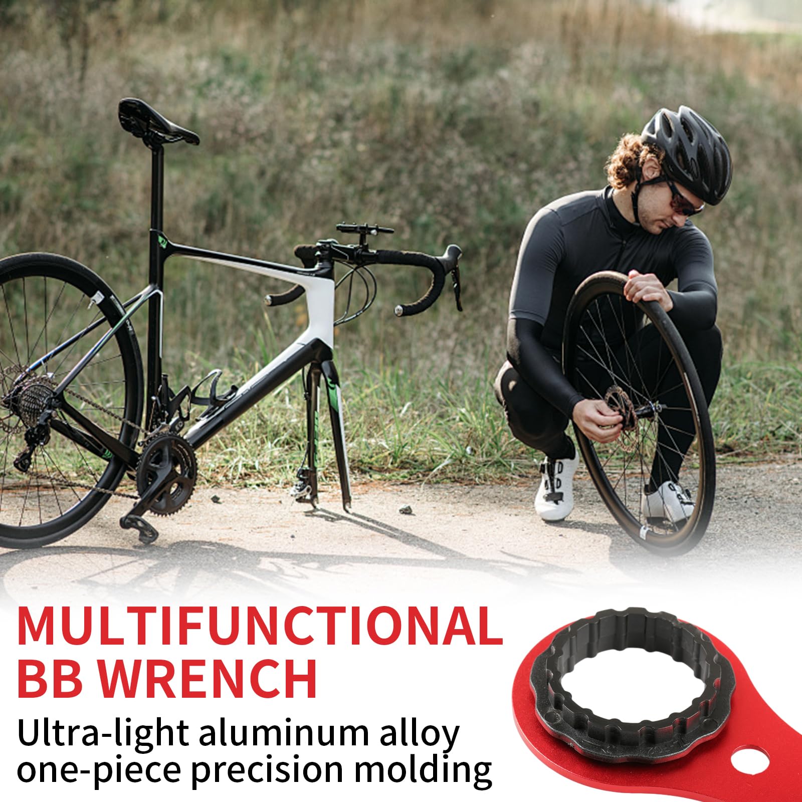 Lithyc Chiave per Movimento Centrale Per Bicicletta,Strumento per Chiave,Chiave per Guarnitura per Mtb,Attrezzi Bici,Adatto per Dub/Tl-Fc32 / Tl-Fc25 / Tl-Fc24, per La Riparazione di Biciclette