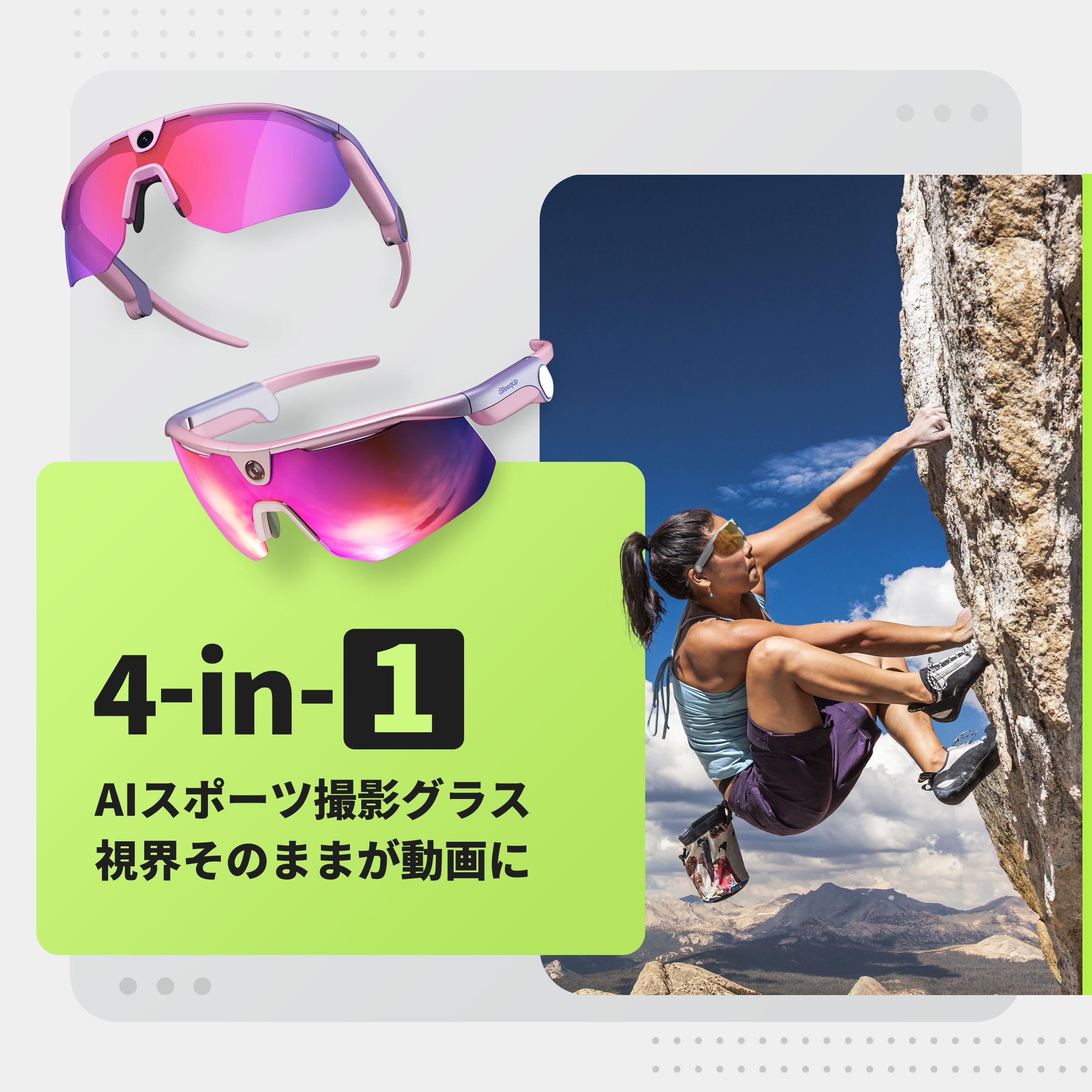 Ranger - Sportbrille mit KI-Kamera, intelligente AI - Sportsonnenbrille mit IA