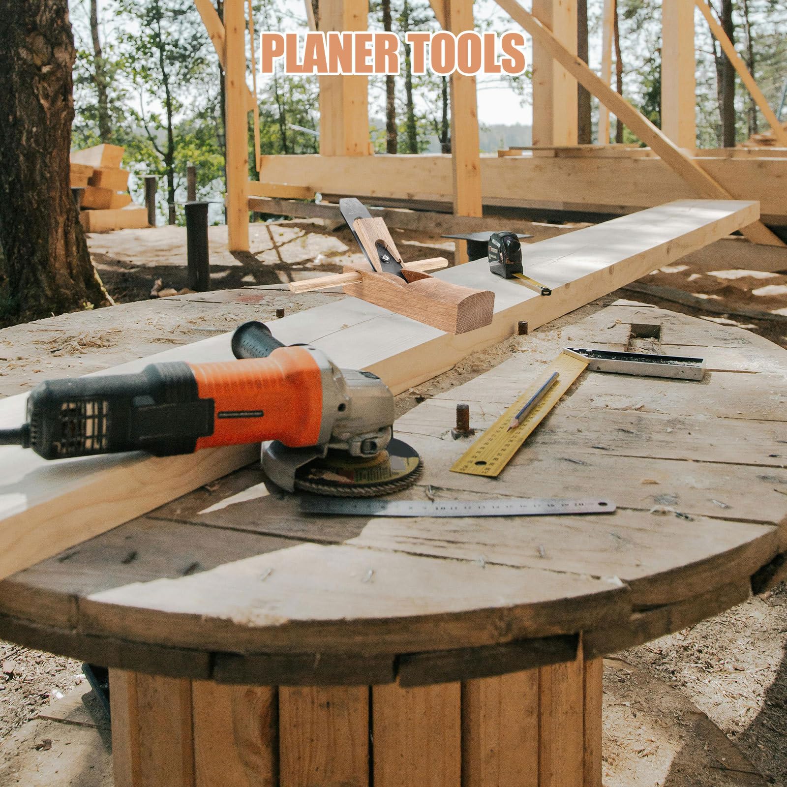 DOITOOL Pialla Manuale per Legno Utensile Pialla Professionale per Falegnameria Operazione Spinta Facile e Sicura per Rifinitura e Piallatura Legno