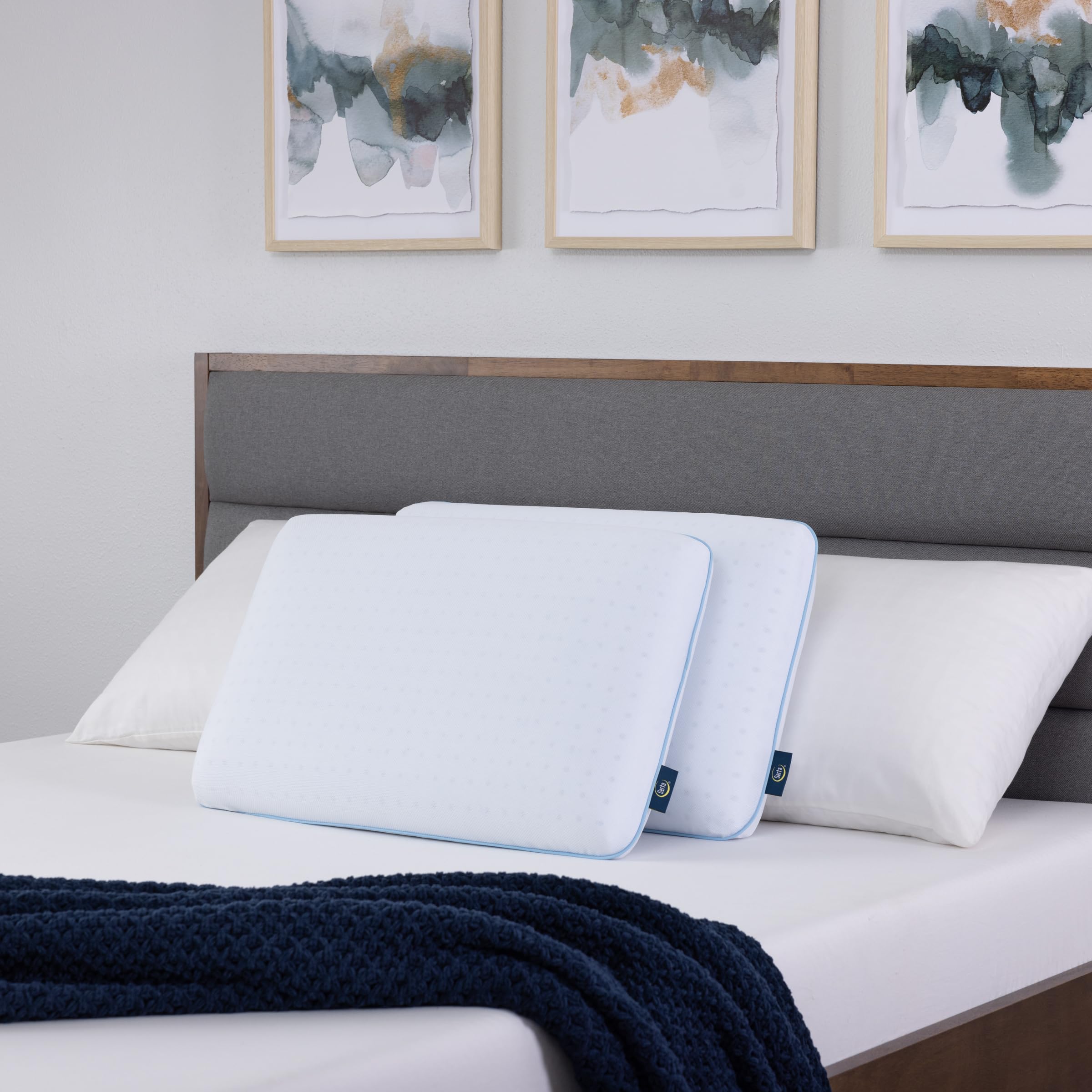 Sertapedic Super Firm Bed Pillow - Standard/Queen Size 30x20 Inches - Hypoallergenic