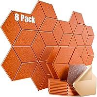 Vista 61 de paquete de 12 paneles acústicos autoadhesivos de alta densidad, paneles de espuma insonorizantes de 12 x 10 x 25/64 de pulgada, elegantes paneles