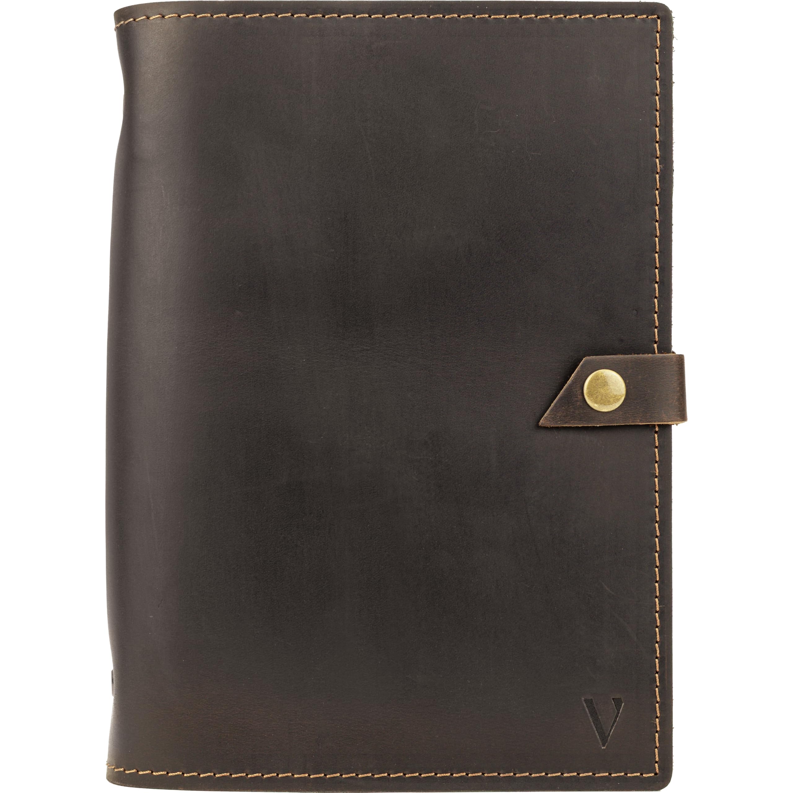 ROALD – Carnet de notes rechargeable A5 en cuir avec reliure à 6 anneaux | Carnet de voyage & journal intime en cuir de vachette véritable