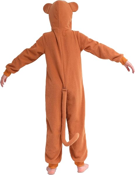 Sincere Party Toison Singe Combinaison Singe Tout en un Halloween Costume pour les enfants X-Grand (10-12) - 4