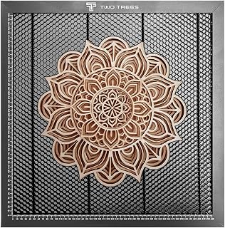 Jethrora Mesa de trabalho em favo de mel para gravador, placa de painel de aço, plataforma para trabalho de corte limpo da máquina 300x300x22mm Proteção de mesa para entalhar madeira/couro/metal/acríl
