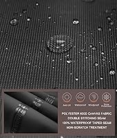 Vista 5 de ULTCOVER Cubierta rectangular para mesa de fogata de gas, 42 x 24 pulgadas, impermeable, resistente, color negro