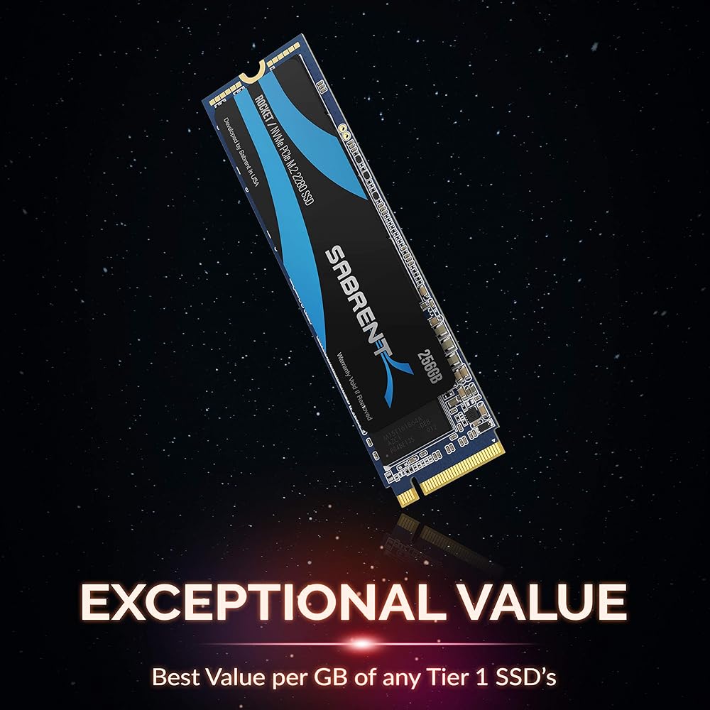 Sabrent Rocket 256GB PCIe NVMe M.2-2280 Internal Solid State Drive for High Performance thumbnail 3