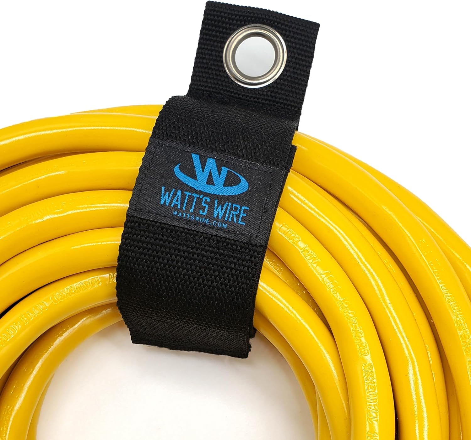 Heavy Duty Storage Straps - 8 Pack: 2 Small, 2 Medium, 2 Large, 2 XL - Extension Cord Ties - Storage Strap - by Watt's Wire