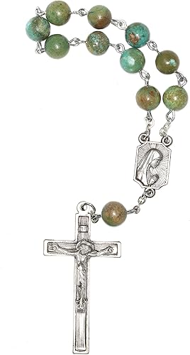 Miniatura 2 de Oración católica con piedras preciosas y un bolsillo de una década o rosario automático Incluye tarjeta sagrada, significado de piedras preciosas