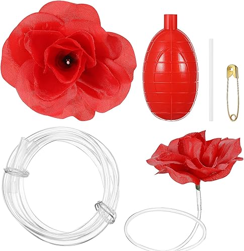 Broche de flores de simulación de rosas para broche, accesorios de broma, broche, broche, broche, broche, divertido Halloween, juguetes complicados