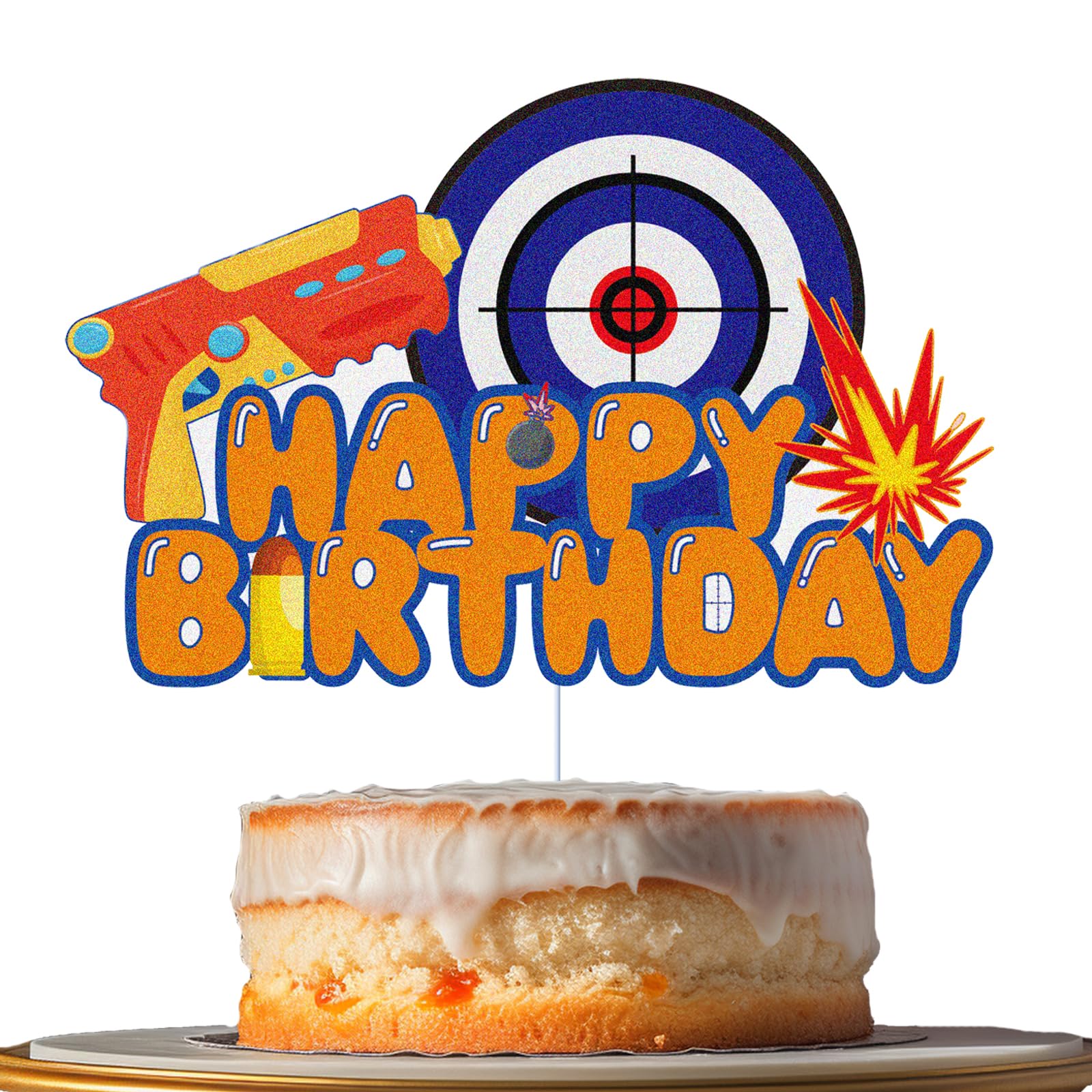 Décoration De Gâteau Pour Garçons Et Filles - 9e Anniversaire - Fléchettes Sur Le Thème De La Guerre - Fournitures De Décoration De Fête Sur Le Thème