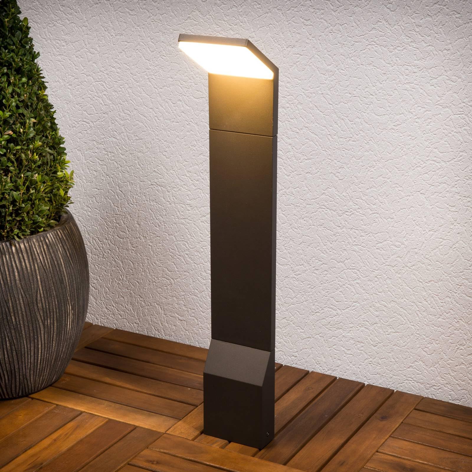 Lucande LED Wegeleuchte/Pollerleuchte, Höhe: 60 cm Außenleuchte spritzwassergeschützt IP54 8,5W Leuchtmittel warmweiß 3.000K