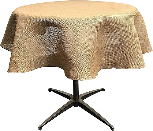 New Creations Fabric & Foam Inc, mantel de yute 100% natural (natural, redondo de 36 pulgadas)