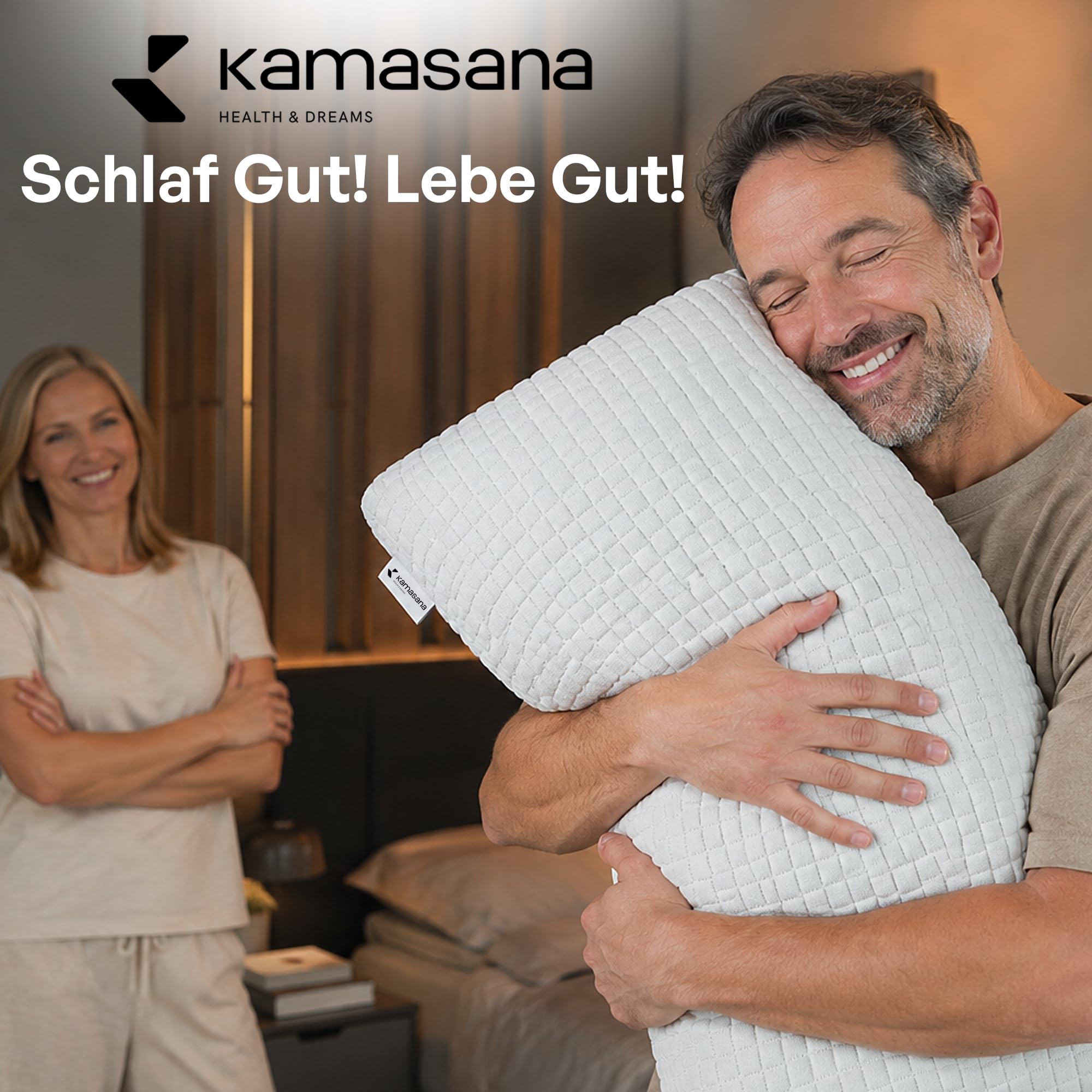 Orthopädisches Seitenschläferkissen 40x80, 16 cm hoch - Memory Foam Kopfkissen für Seitenschläfer mit weicher und Fester Seite, ergonomisches Nackenstützkissen gegen Nackenschmerzen