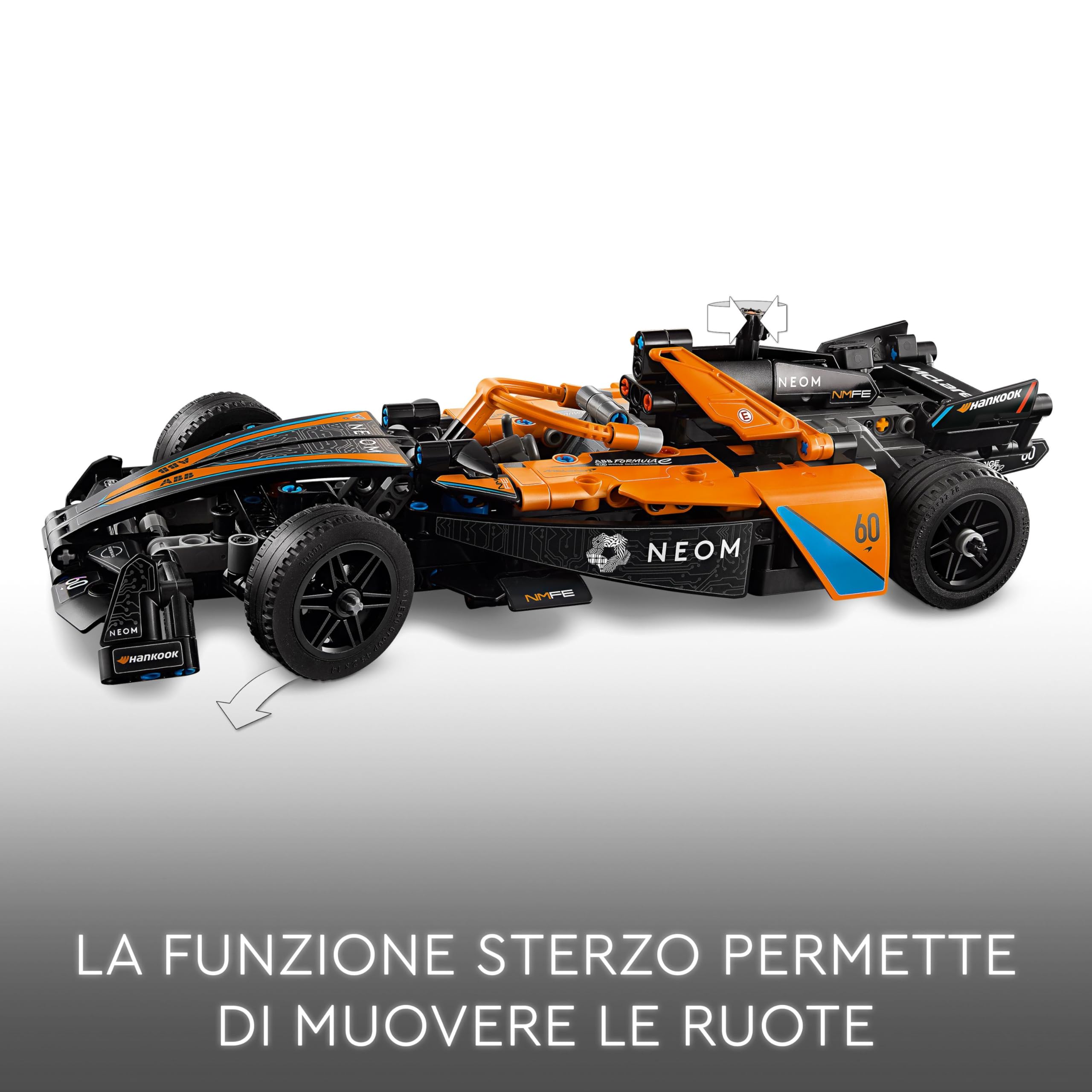LEGO Technic NEOM McLaren Formula E Race Car, Macchina Giocattolo per Bambini e Bambine da 9 Anni in su, Modellino di Auto da Corsa F1 da Costruire e da Esposizione, Idea Regalo di Compleanno 42169