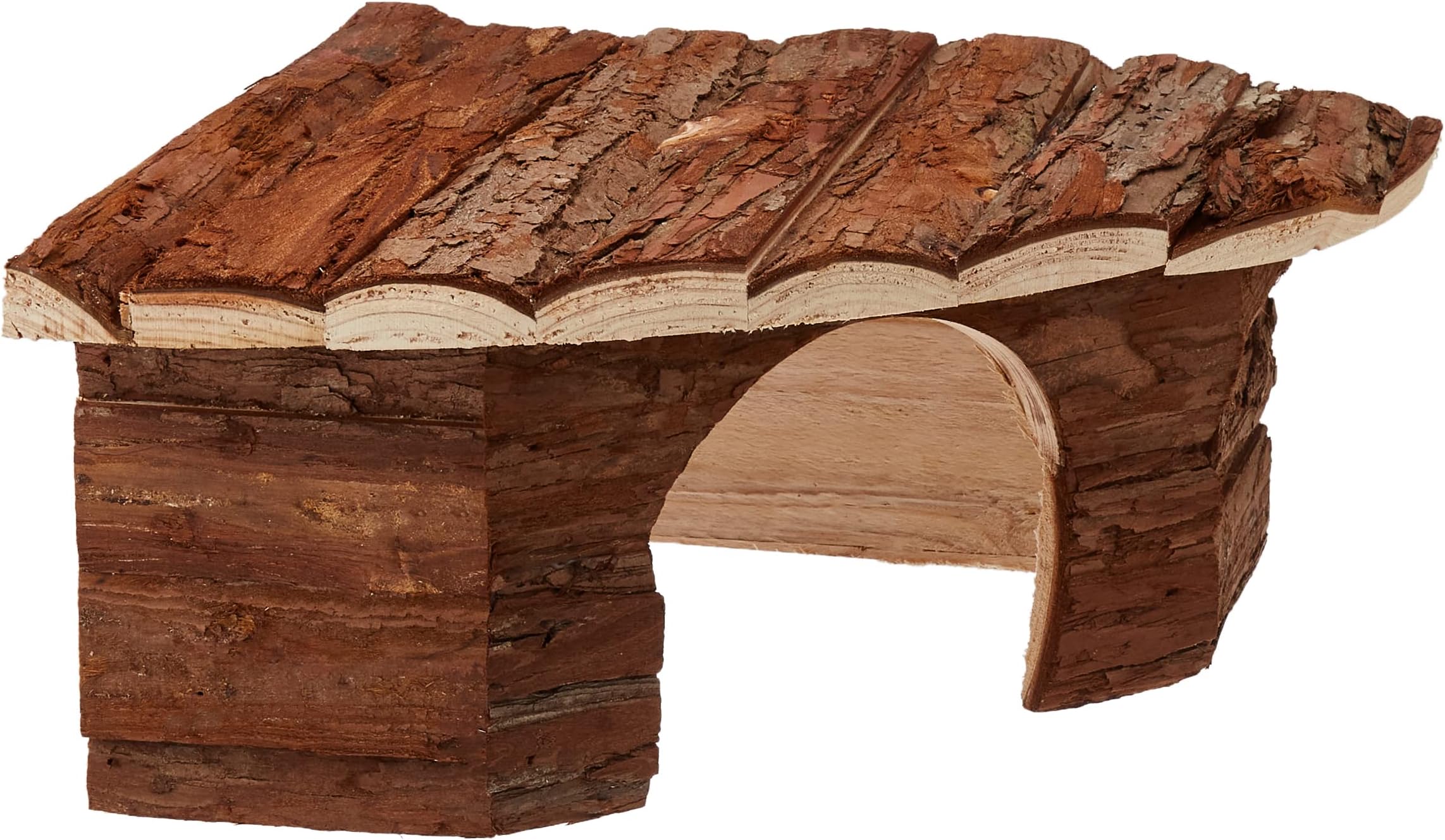 Resch Meerschweinchenhaus Flach - Massivholz Fichte 26x18x16cm Natur