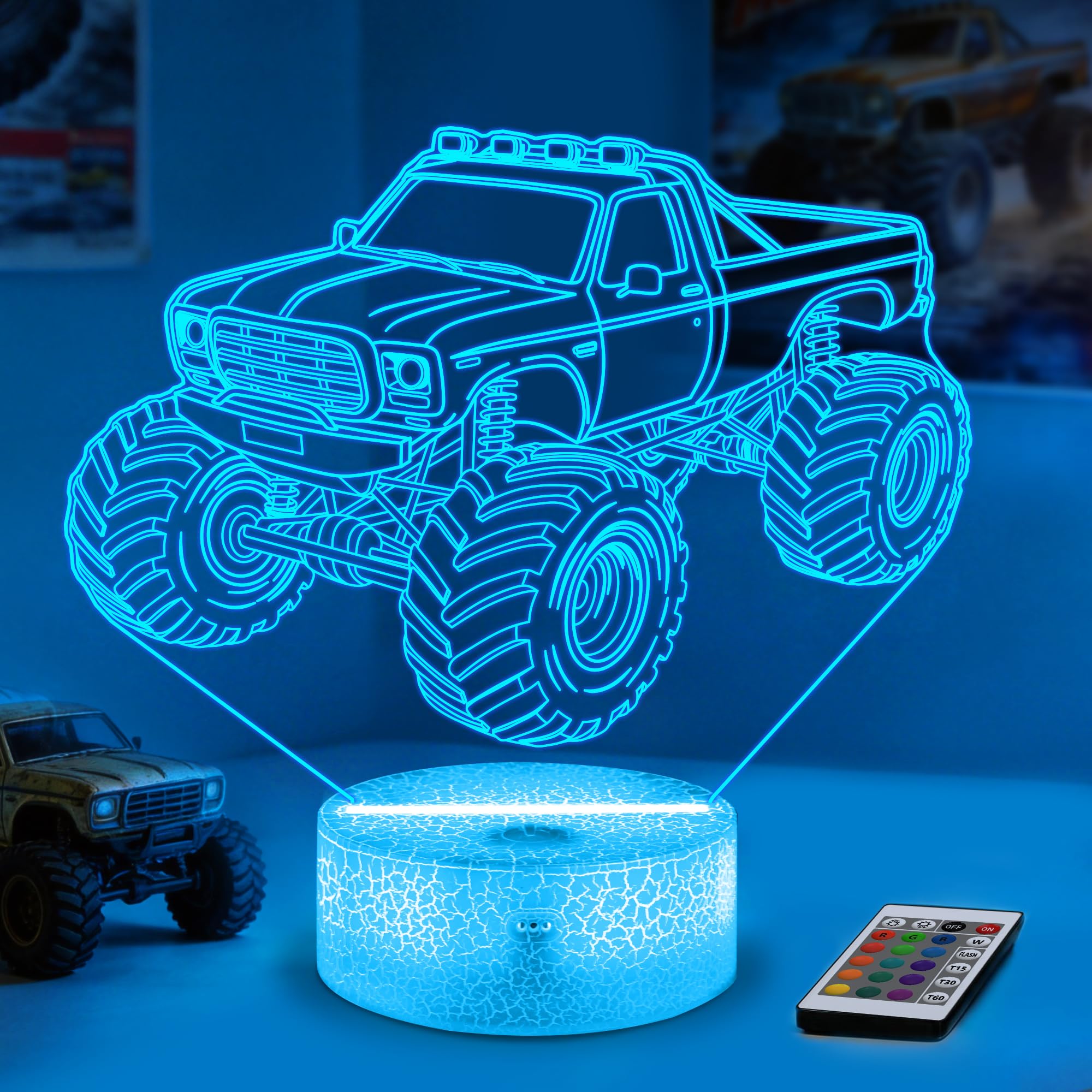 YuanDian Pickup Monster Truck 3D LED Night Light