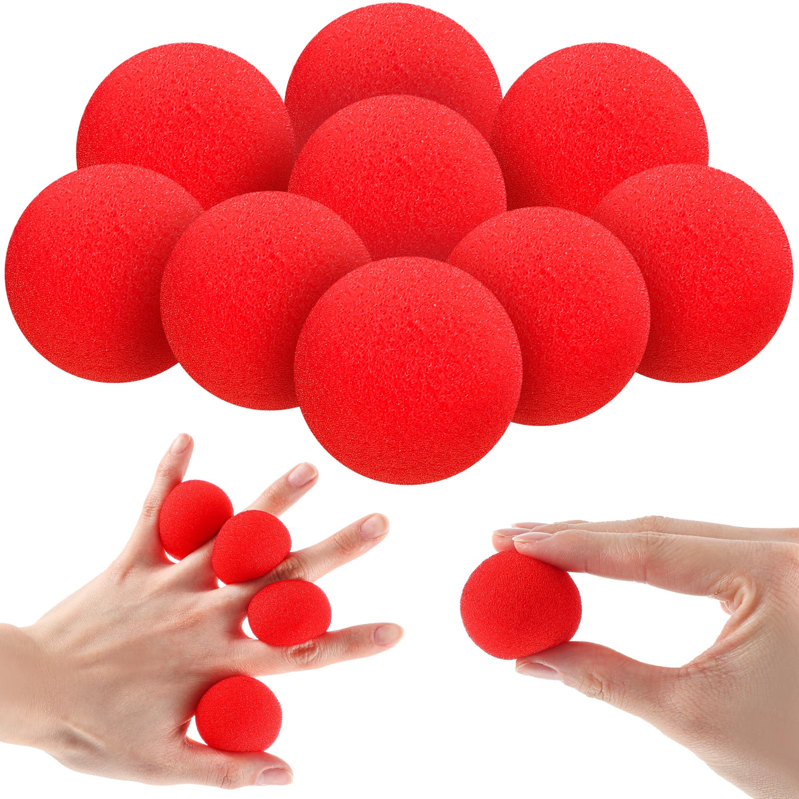 Skylety 20 Pieces Red Sponge Balls Soft Magic Sponge Balls Combo Close-Up Magic Street Classical Comedy Trick Props with Instructions(1.4 Inch)