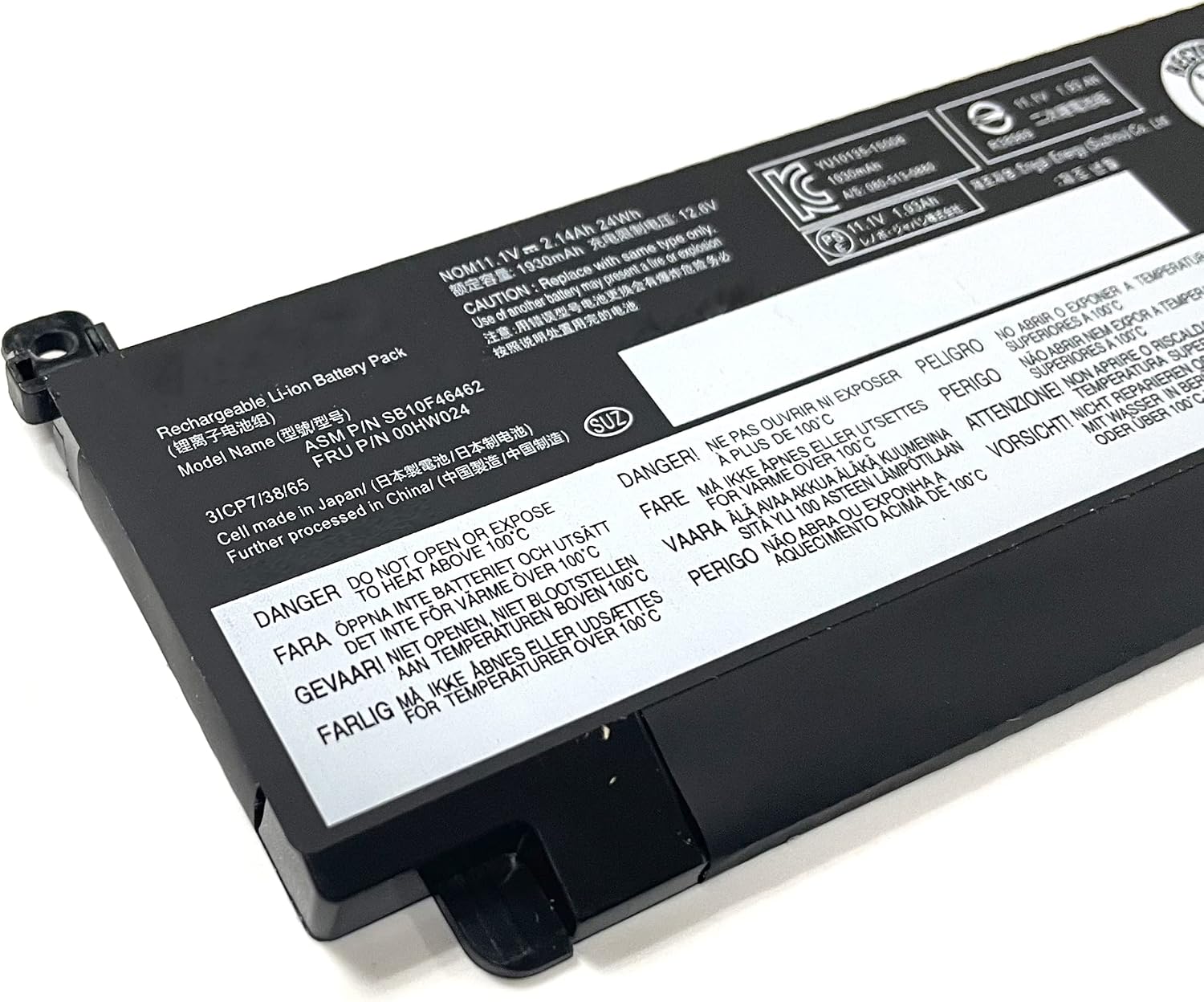 11.4V 24Wh 2065mAh 00HW024 00HW025 00HW038 Replacement Laptop Battery for Lenovo ThinkPad T460S T480S T470S 01AV405 01AV407 SB10J79004 SB10F46463
