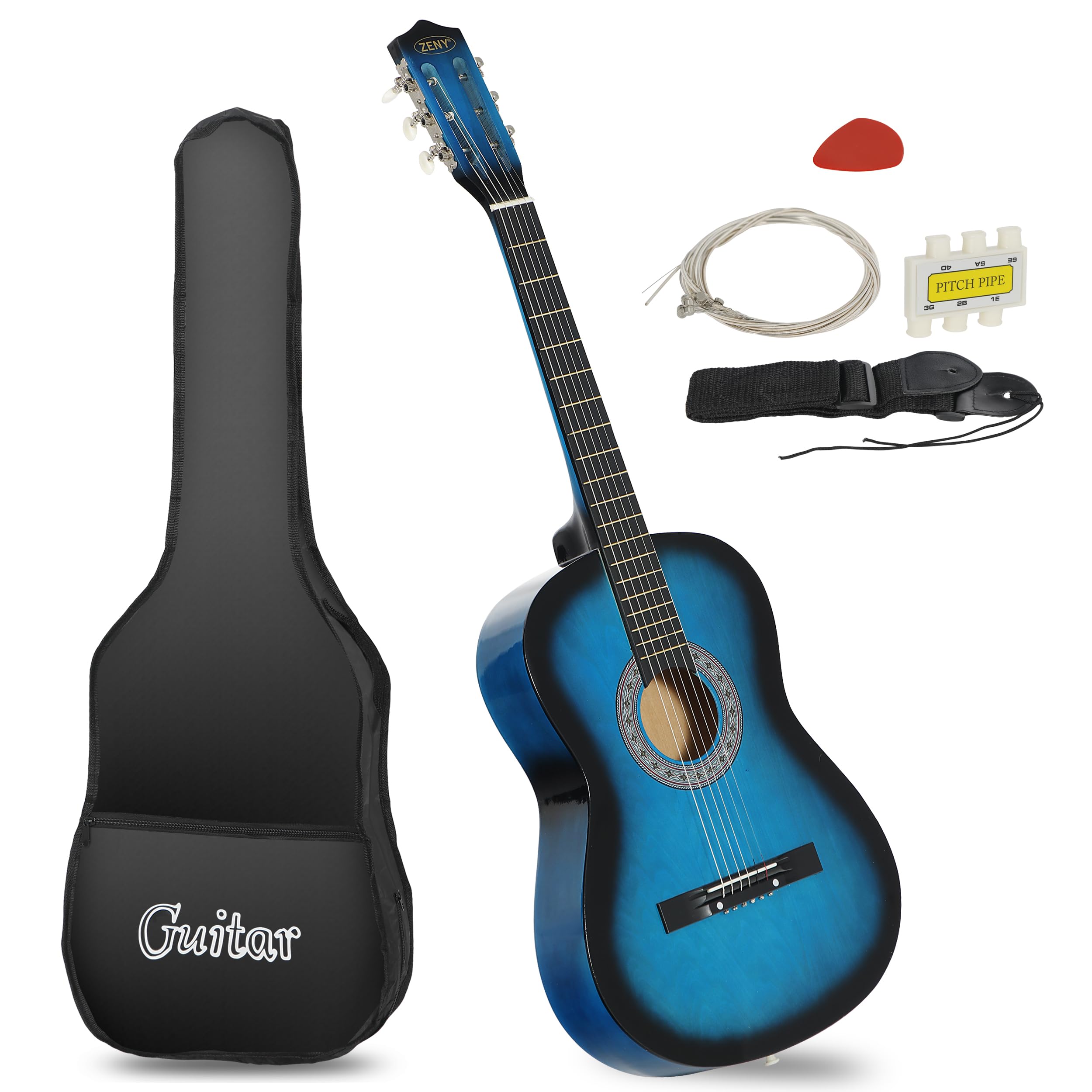 JungleA 38" Beginner Acoustic Guitar Kit for Kids